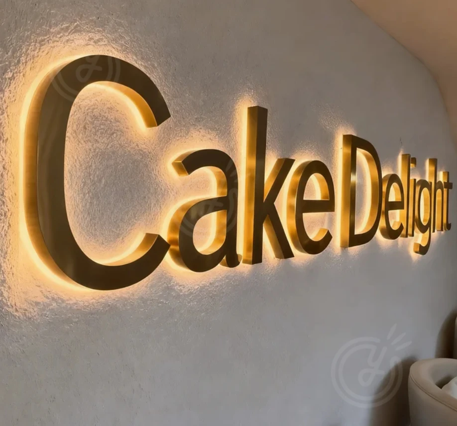 Logotipo de cartel Led de negocios, letrero de luz personalizado para exteriores, letreros acrílicos, letras publicitarias, luces luminosas decorativas 3d