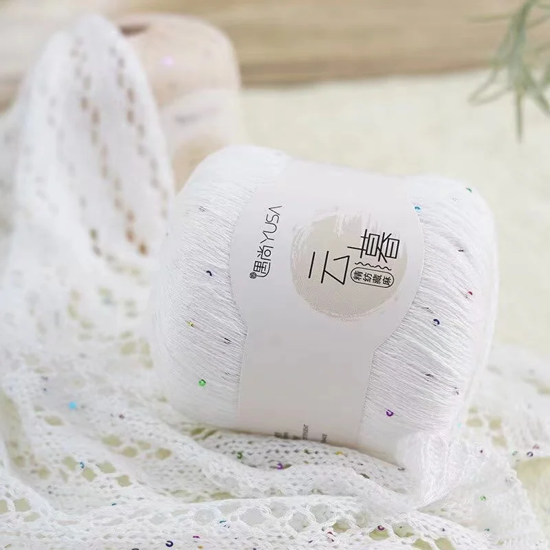 

50 г летняя пеньковая пряжа, специальная пряжа с блестками, тряпка ручной работы «сделай сам», шерстяное одеяло для вязания кукол для рукоделия, вязание крючком, ремесло