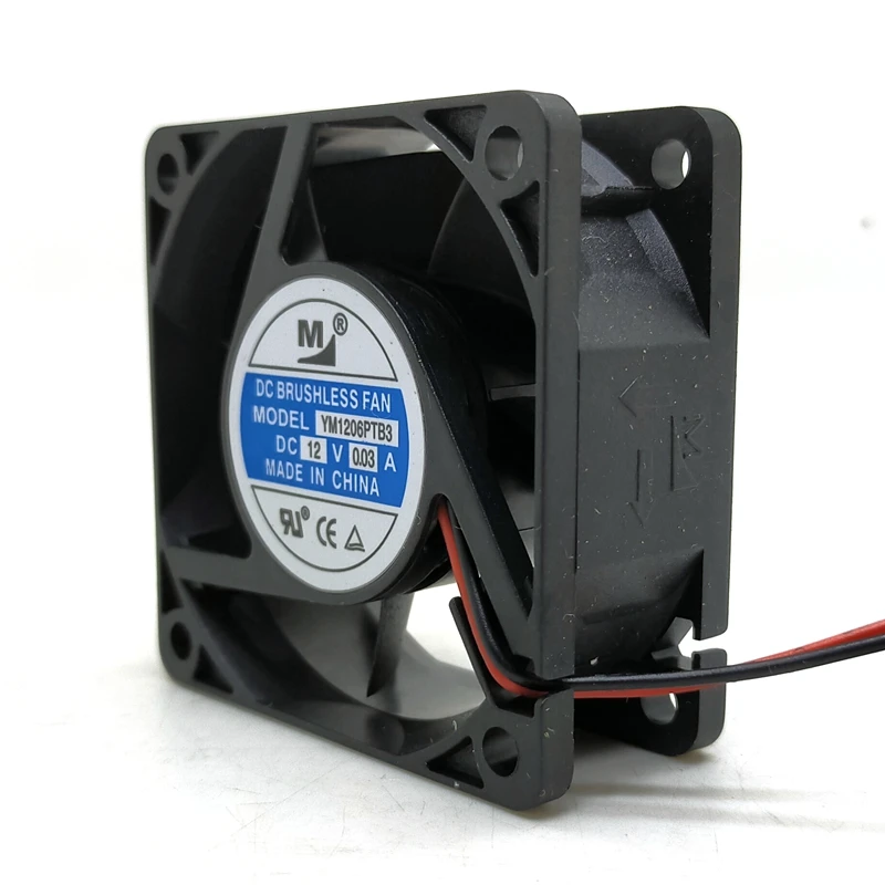 60mm 6cm 6025 YM1206PTB3 DC 12V 0.03A Inverter Power Supply Mute Chassis Fan Ultra Silent 6cm Humidifier Cooling Fan