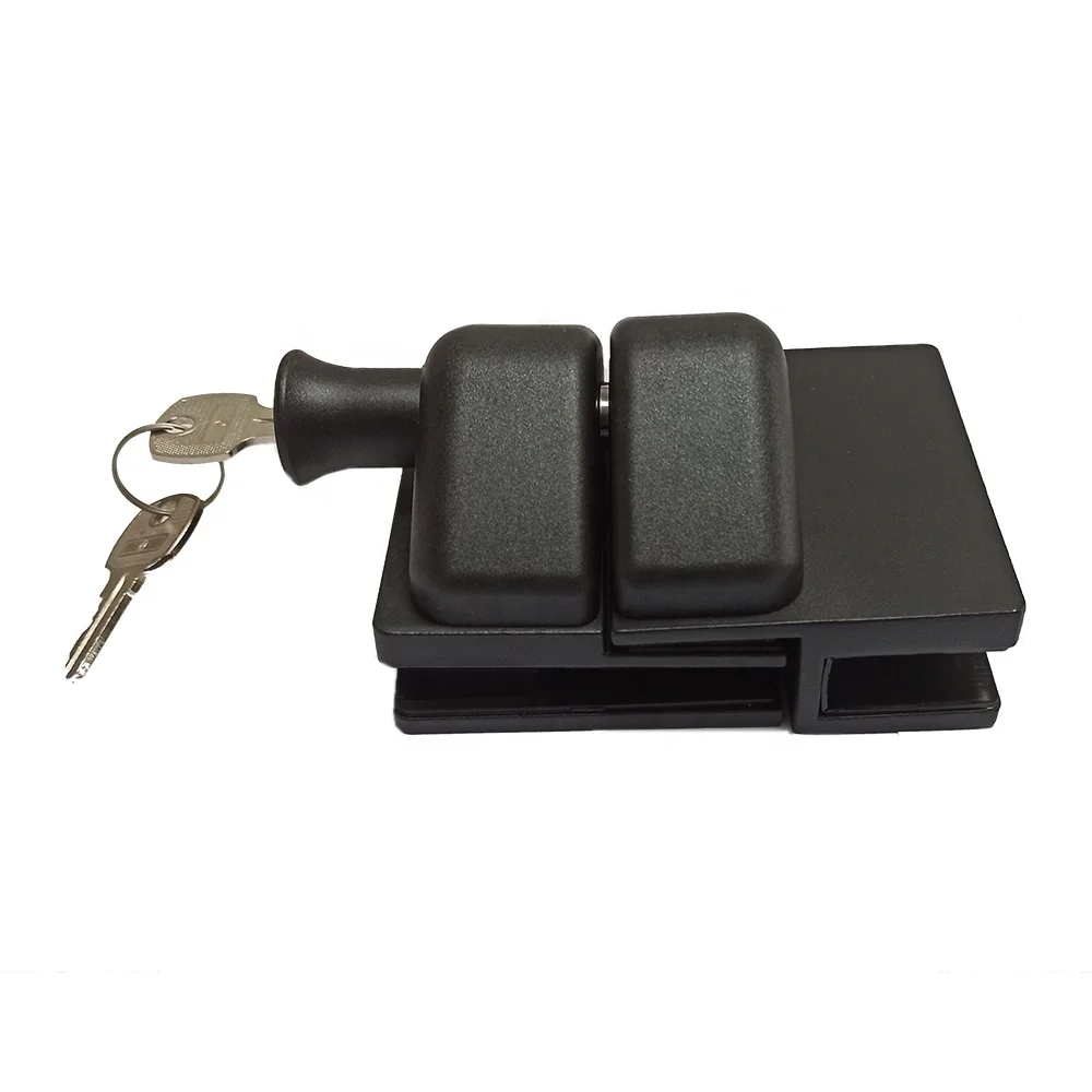 

Modern No-Punch Glass Door Lock Stainless Steel Clamp Type Easy Install 8-12mm Frameless Glass Home Office Commercial