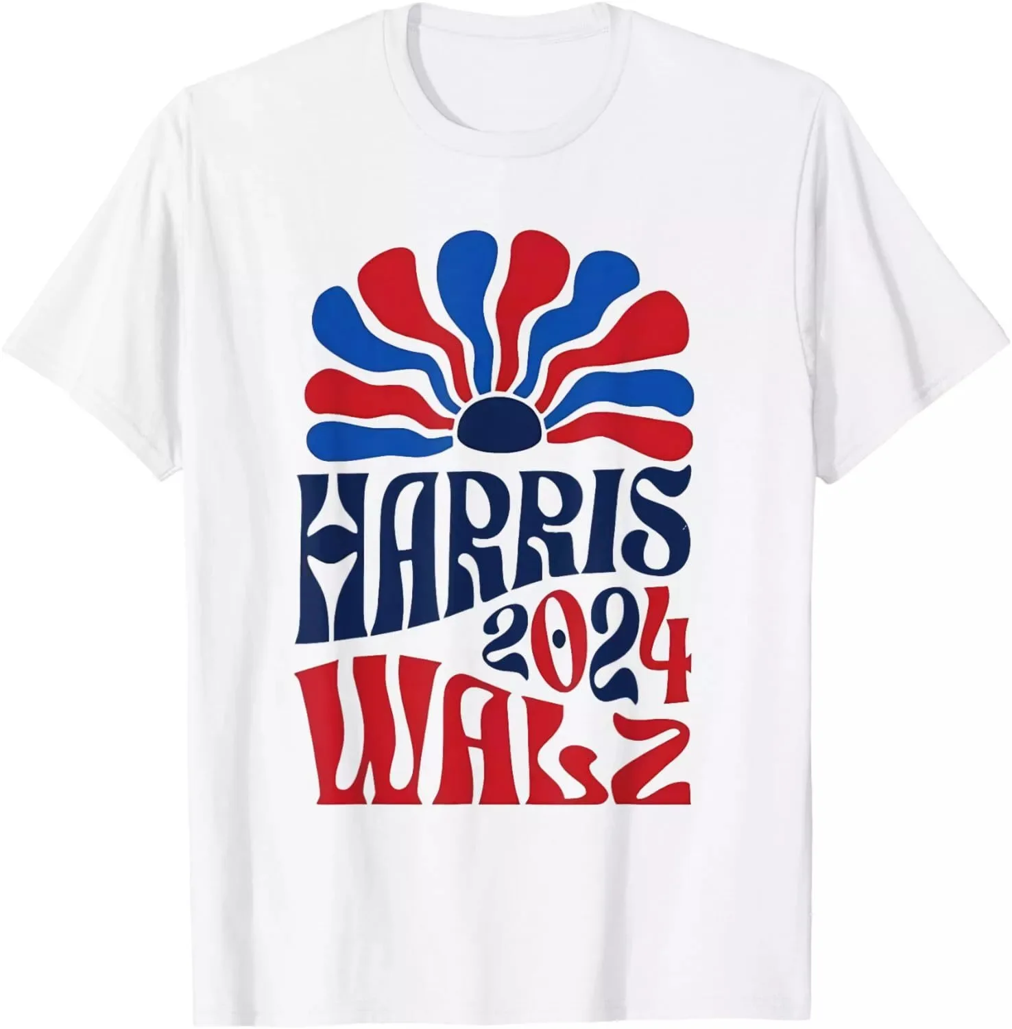 Kamala Harris Waltz Hand Drawn Flower Brighter Tomorrow 2024 T-Shirt