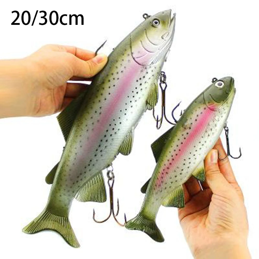 Künstliche Wobbler-Köder 20/30cm Große Größe Meeresfischerei-Köder Weicher Simulationsköder Crankbait für Tiefseefische Hecht Pesca Angelausrüstung – Detail 6