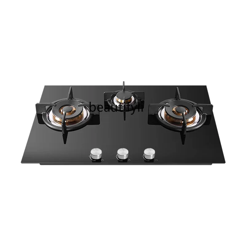 Household gas stove Double stove European multi-head two-eye natural gas embedded desktop stoveHY