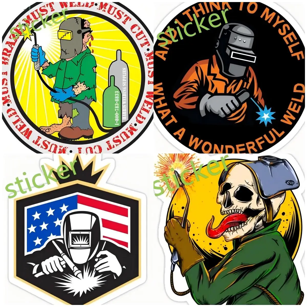 

Welder Waterproof Safety Welding Helmet Mechanics Decal Vinyl Car Styling 4x4 Offroad