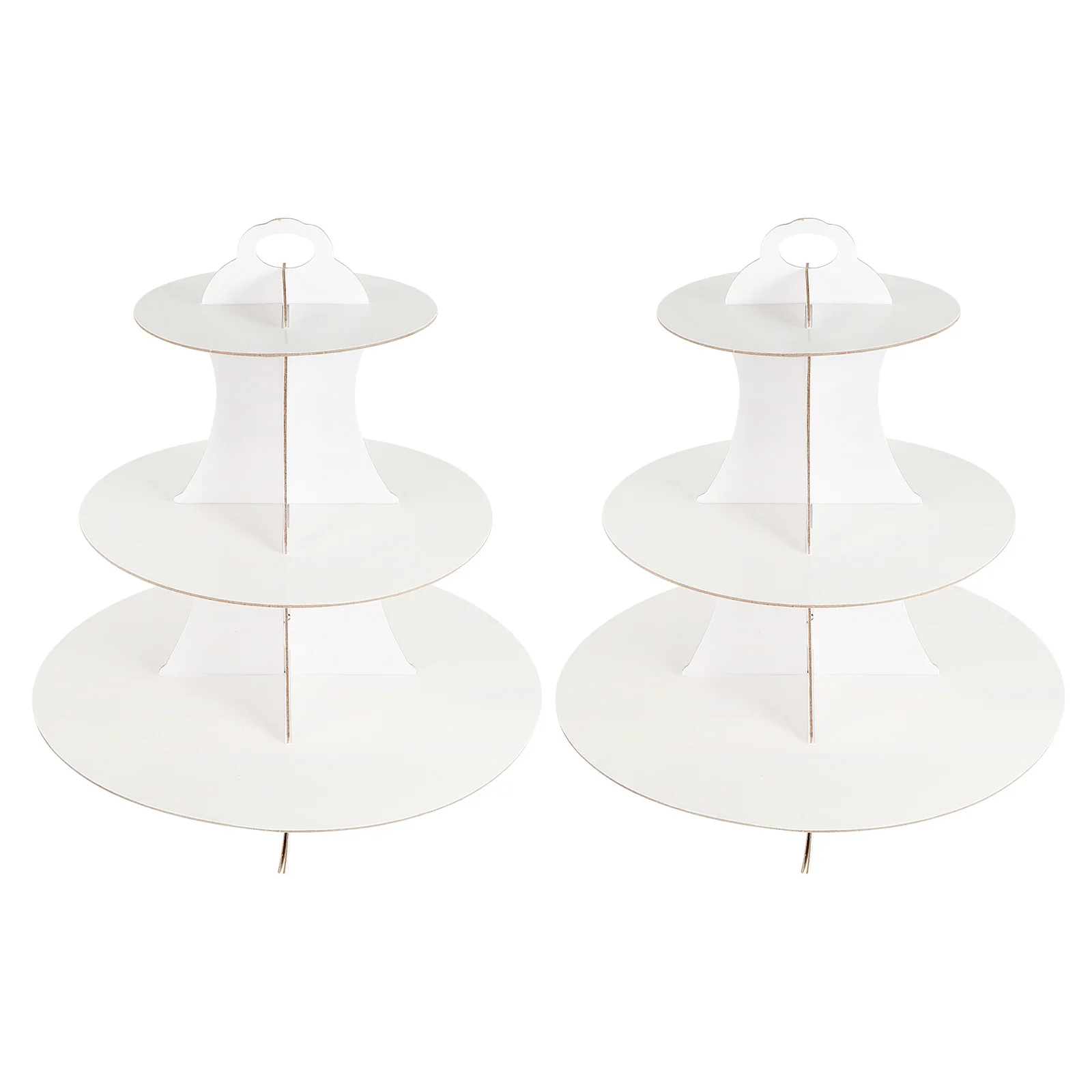 

2Pcs Paper Cake Display Stand Multi-Layer Dessert Storage Rack Snack Display for Wedding Party Cupcake Fruit Rack