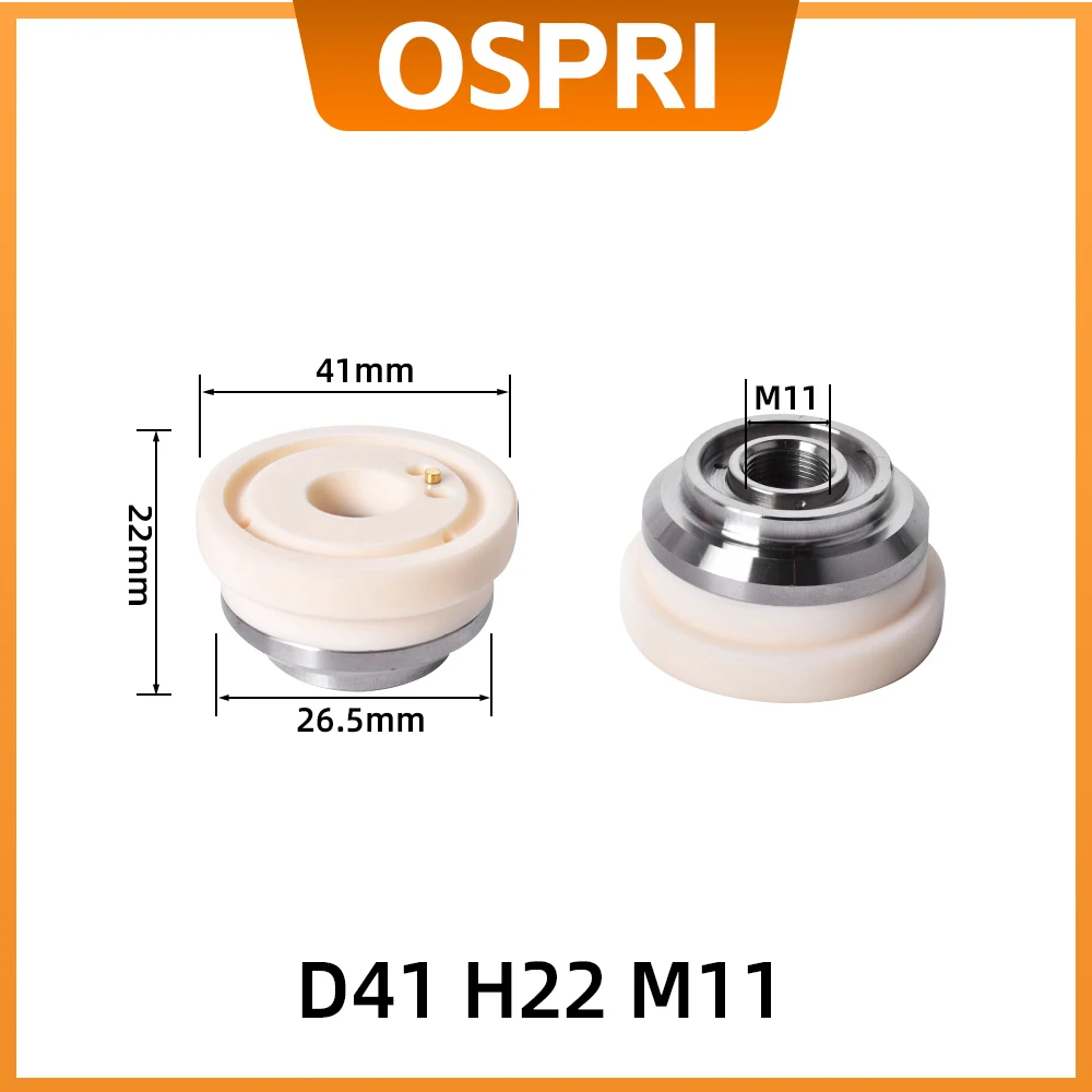 Ospri Laser céramique D17.8 M8 D21.4 M8 D41 M11 D21.5 M8 pour tête de découpe Laser Ospri LC20 LC40 LC80 LC218