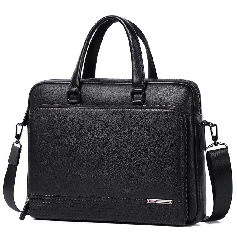 Soft Leather Briefcase Men Laptop Handbag Business Men\'s Messenger Bag Totes Men Office Work Bag Travel Bags Male Shoulder Bags