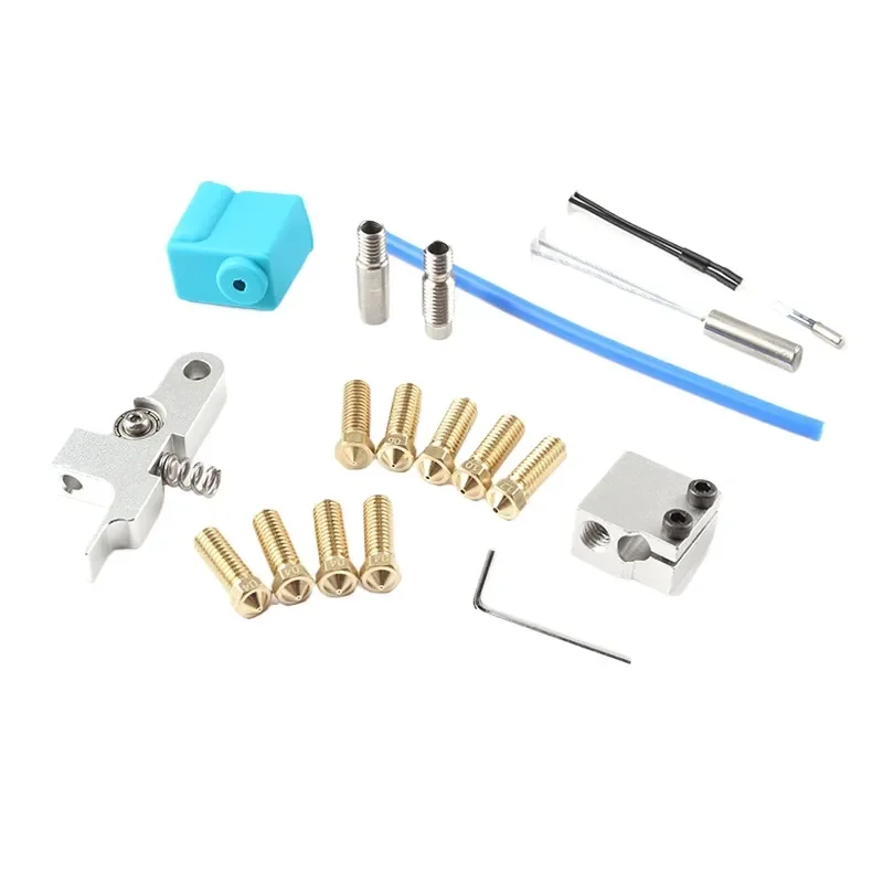Silicone Nozzle Cover Kit for 3D Printers with Thermistor and Heating Pipe Assembly Compatible with Sidewinder X1 Genius