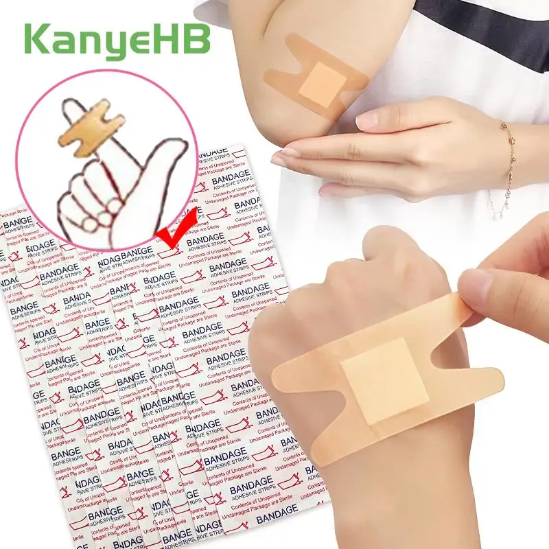 50pcs Band-Aid Adhesive Bandage Medical Hemostatic Patch Sterility Waterproof Breathable BandAid First Aid Kit Supplies A1355