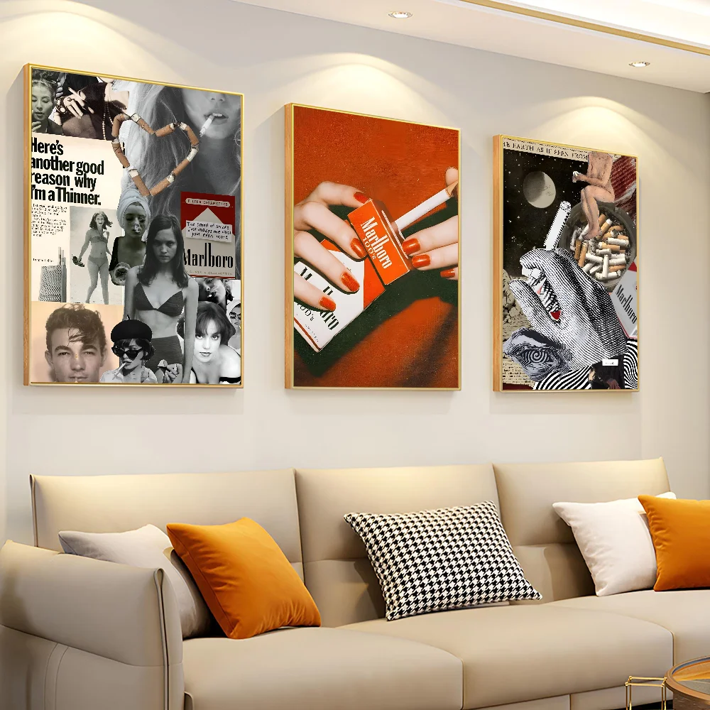 Cool Poster Paper Print Home Living Room Bedroom Entrance Bar Cafe Art Painting Decoration M-Marlboro-o