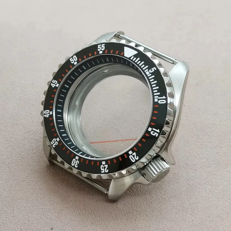 SKX007 Uhrengehäuse, Doppeldeck-Saphirglas, passend für NH35 NH36 4R 7S26 Uhrwerk, stilvolle Lünette, Herren-Taucheruhrengehäuse, Refit-Teile