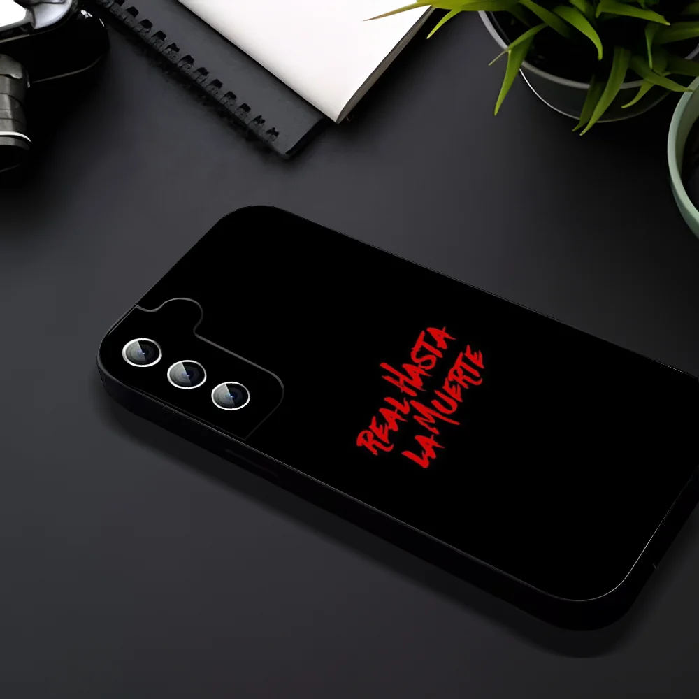 Anuel AA Real Hasta La Muerte Phone Case For Samsung Galaxy A52 A12 A51 S21 Edge S22ULTRA S23 S24 S20LITE Plus Ultra Black Cover