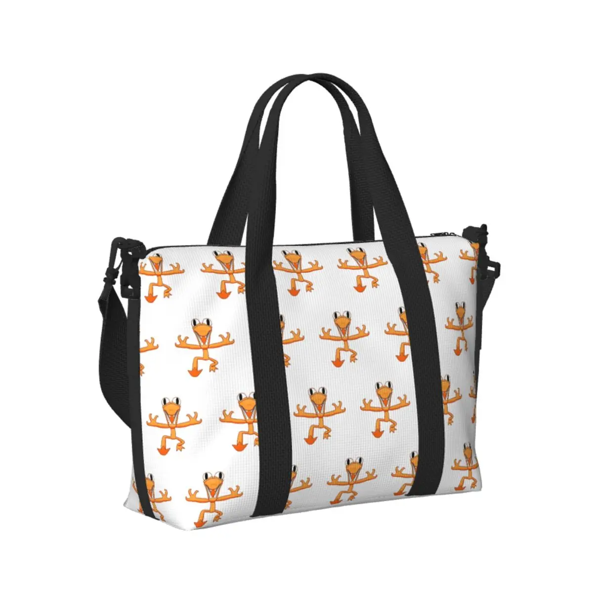 

Custom Orange Rainbow Friend Beach Travel Bag Large Capacity Tote Bags for Gym Sport Women Shopping Duffle Shoulder Bag