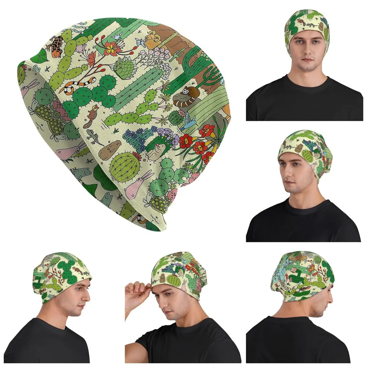 

Arizona Desert Museum Warm Knitted Cap Hip Hop Bonnet Hat Autumn Winter Outdoor Beanies Hats for Men Women Adult