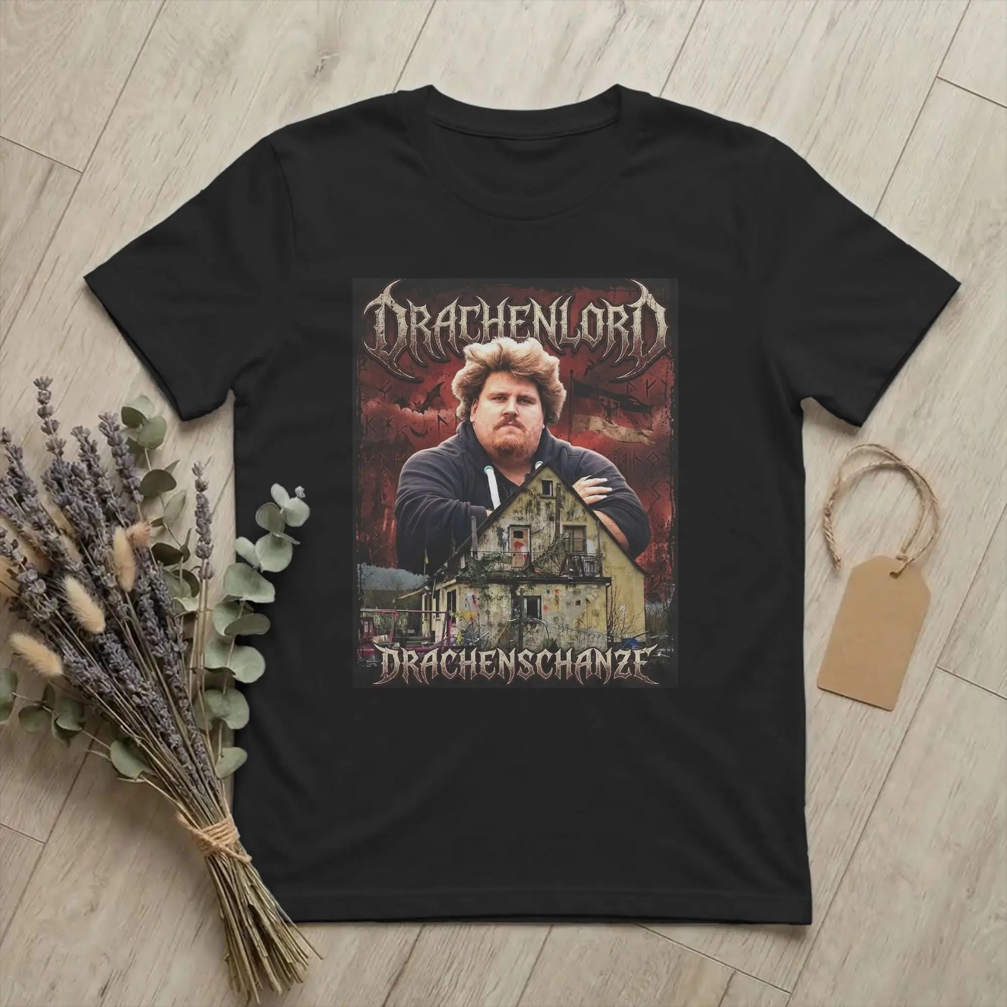 Drachenlord Poster Rainer Winkler Herren-T-Shirt Dragon Lord Novelty Tees Kurzarm-T-Shirts mit Rundhalsausschnitt, reine Baumwolle, einzigartiges Oberteil