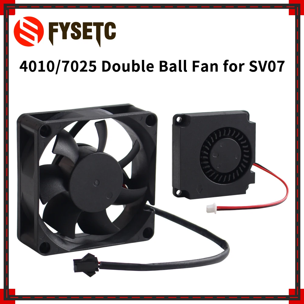 

SV07 4010/7025 Охлаждающий вентилятор с двумя шарикоподшипниками, бесщеточный, двойной шарик, 24 В постоянного тока для 3D-принтера Sovol SV07
