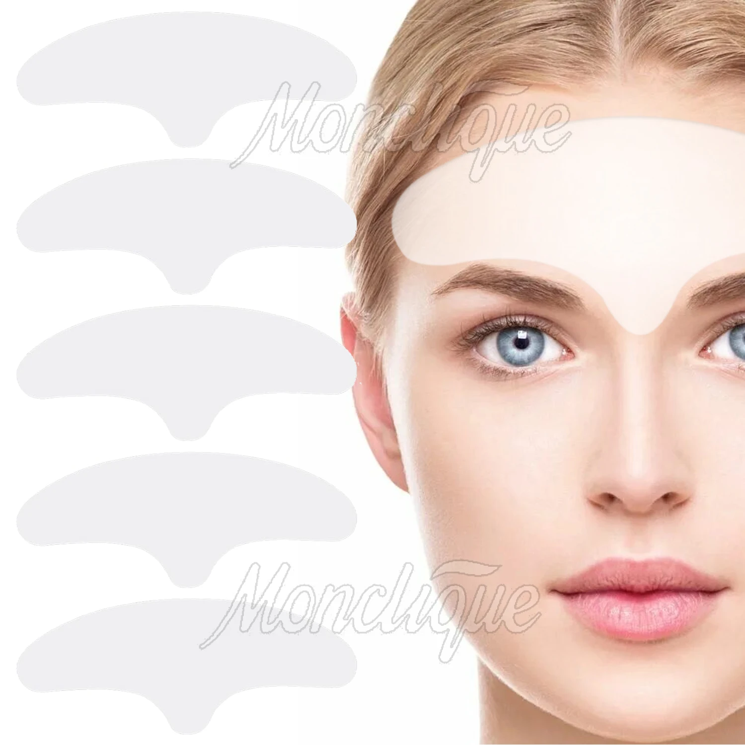 3/6 قطعة الجبين المضادة للتجاعيد سيليكون التصحيح قابلة لإعادة الاستخدام التجاعيد الرعاية التصحيح شركة لينة مريحة المحمولة T-شكل أداة العناية بالوجه