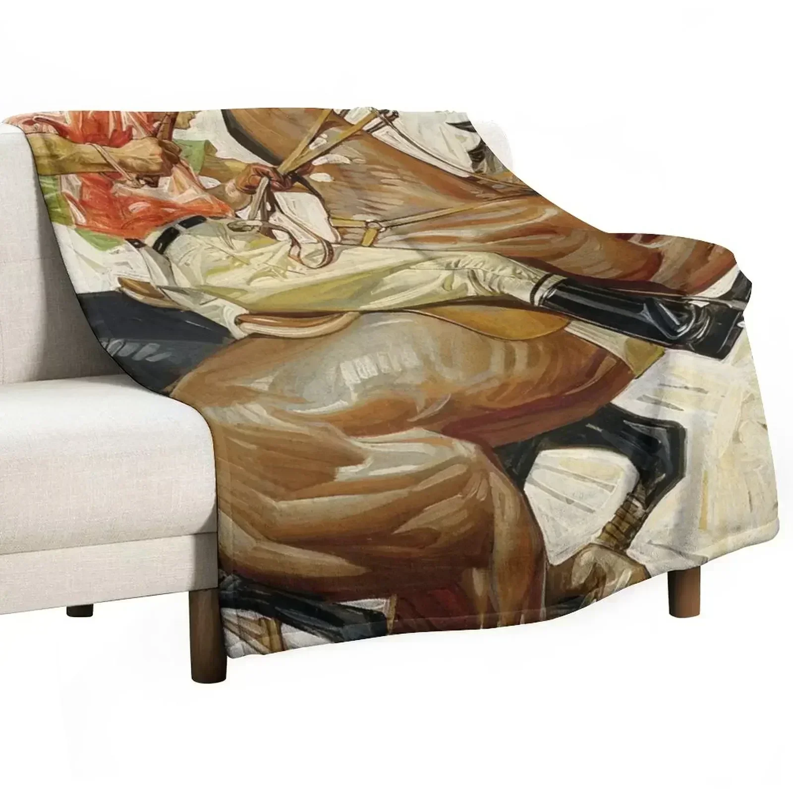 Vintage Easter Greeting Chicks Wheelbarrow Eggs Blue Flowers Cloverleaf Throw Blanket Fashion Sofas Sofas Designers Blankets