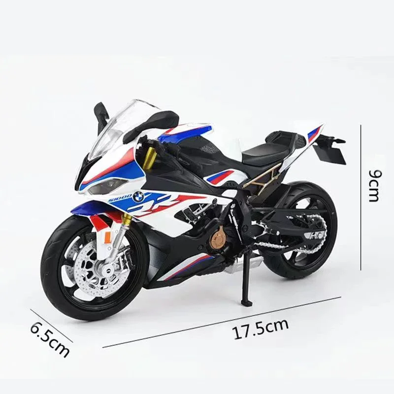 BMW S1000RR Brinquedo de motocicleta para crianças, RMZ City Diecast Metal Racing Modelo Super Sport Coleção em Miniatura Presente para Menino 1:12