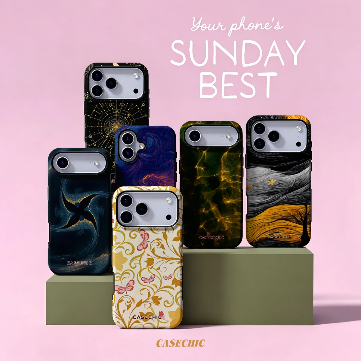 Golden Vine Butterfly For Samsung Galaxy S26 S25 S24 A56 A36 Phone Case Double-Layer Protection Cover for Women Girl CaseChic