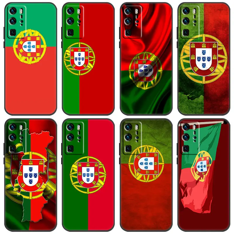 Portugal flag Case For Huawei P Smart Z S 2021 2020 2019 2018 P50 P40 P30 P20 Pro P10 P9 P8 Lite 2017 5G Black Soft Cover