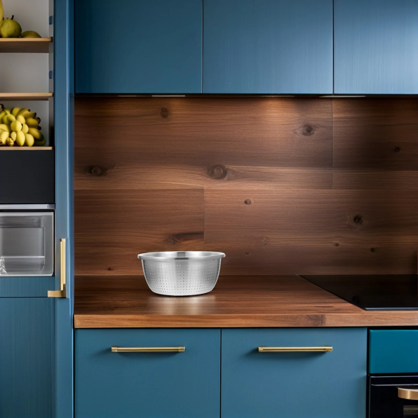 

26Cm Stainless Steel Kitchen Washing Bowl Thickened Drain Basket for Efficient Water Drainage Vegetable Fruit Rinse and Food