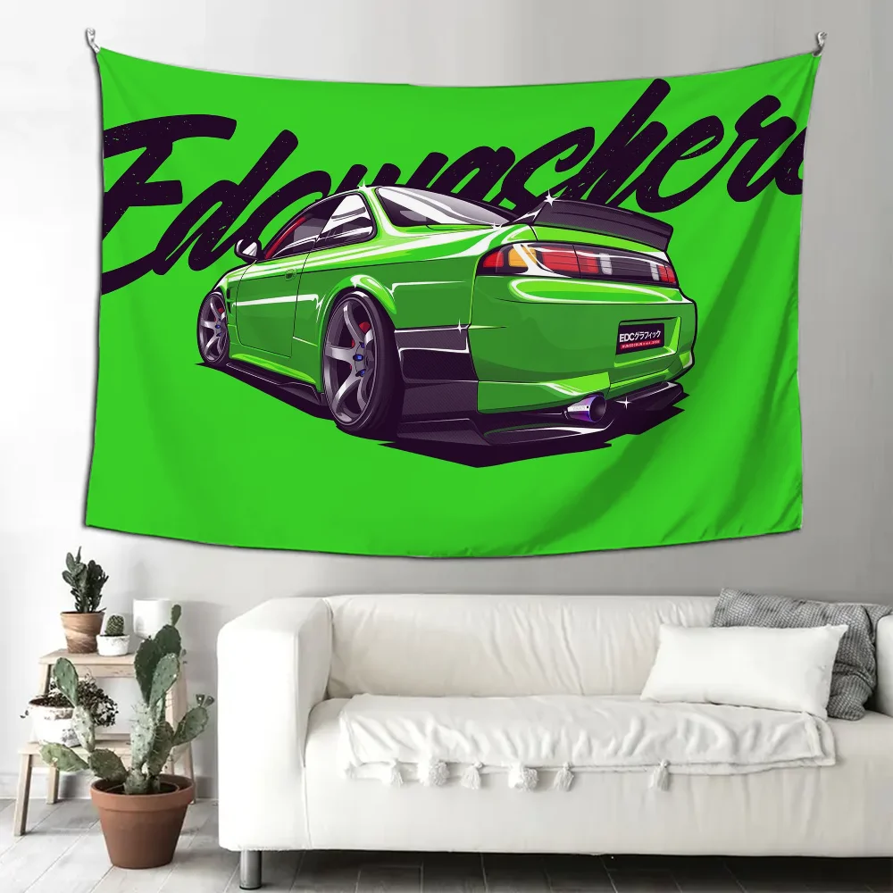 

Cool JDM Car Tapestry Decoration party Background Hanging Cloth Bedroom Tapestry Room Decor Aesthetic