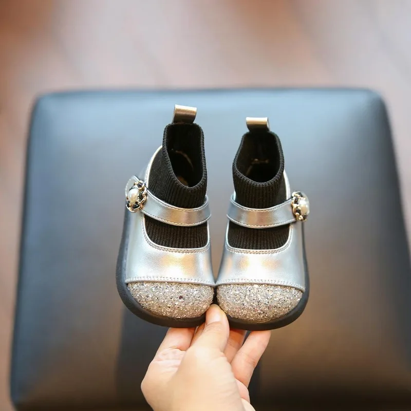 

Girls' Toddler Autumn Winter Fashionable Short Boots Non Slip Fleece Lined Warm Princess Style First Walkers