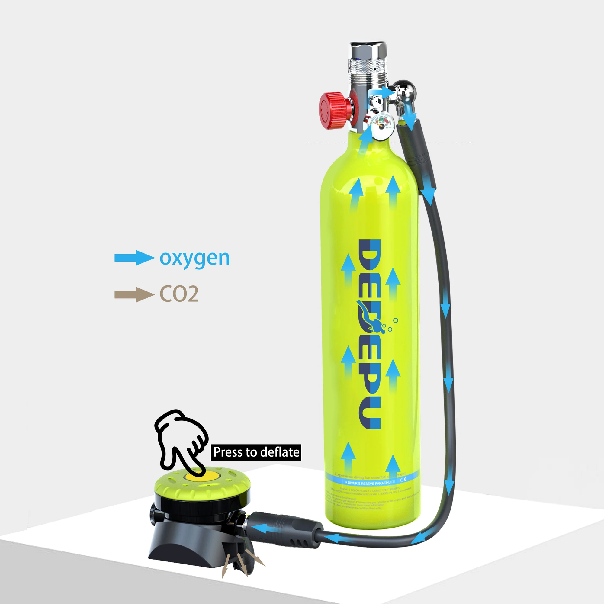 Outdoor Underwater Sports Diving Products 10-20 Minutes Scuba Mini Tank