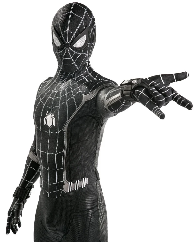 

Black Home Coming Spiderman Cosplay Costume Superhero 3D Printed Spandex Zenzai Outfits Halloween Costume Bodysuit for Adult Kid