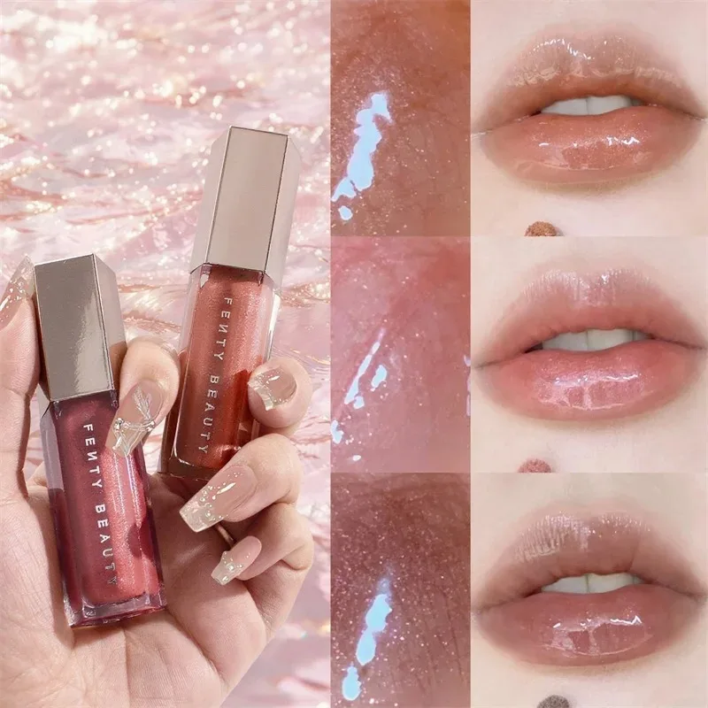 ลิปกลอส Fenty Beauty Gloss Bomb หลายสี ให้ความชุ่มชื้น เงางาม ประกายวิ้ง ลิปพลัมเพอร์ สำหรับมือใหม่ ลิปสติกเนื้อลิควิด เครื่องสำอาง