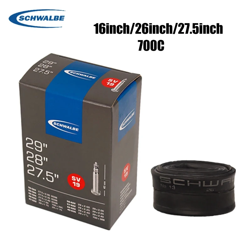 

Шина Schwalbe для горного велосипеда, 16 дюймов, 26 дюймов, 27,5, 29 дюймов, 700C, из бутилкаучука, 700 * 23C 25C AV SV, аксессуары для велосипедных шин