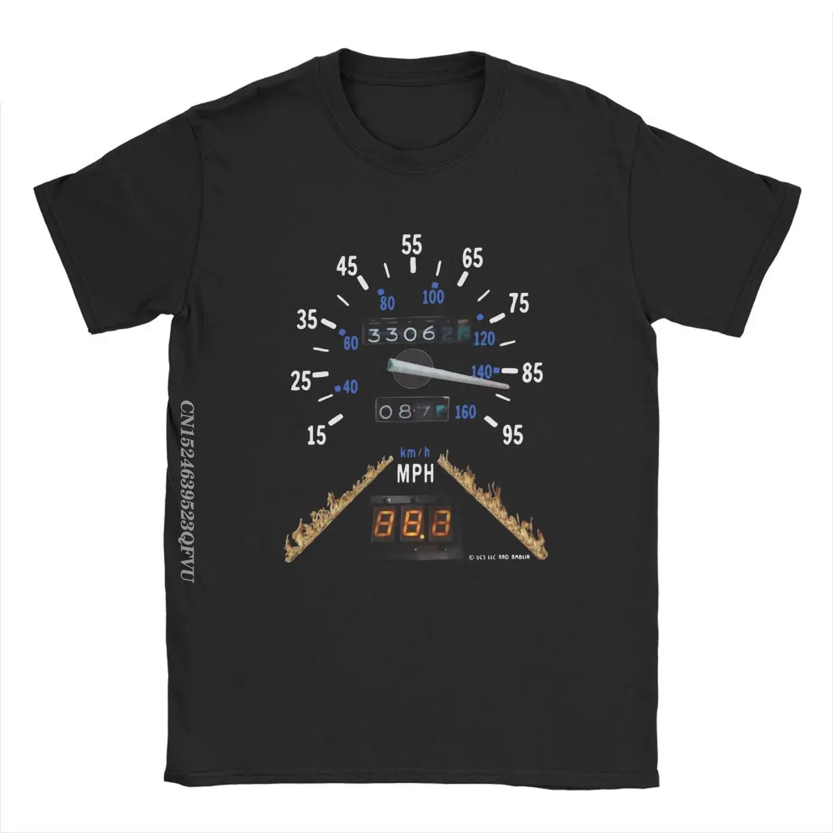 Back To The Future 88 MPH Men\'s Tshirt Time Travel Movie BTTF Leisure Tees Harajuku T-Shirts Premium Cotton Adult Clothes