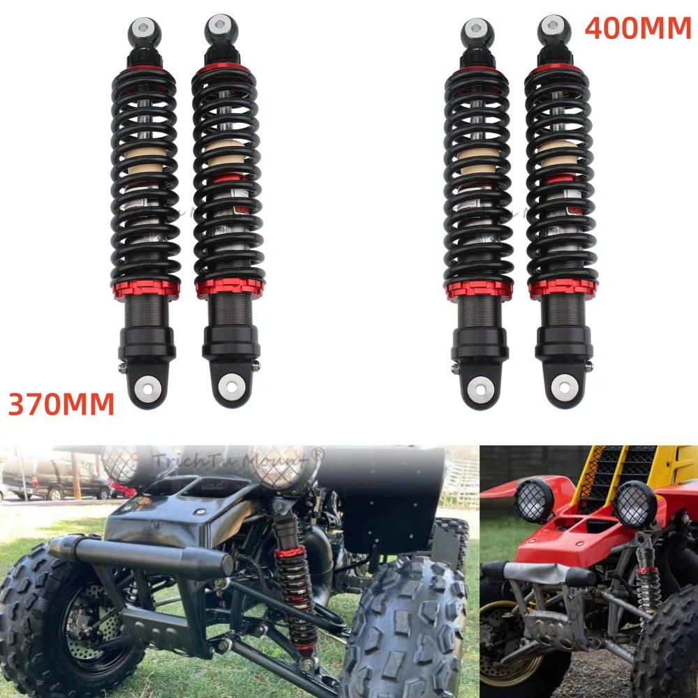 370mm 400mm Shocker Absorber Front Rear Suspension Spring Air Shock Absorbers For Go Kart Yamaha YFZ Honda TRX Dirt Bike ATV UTV