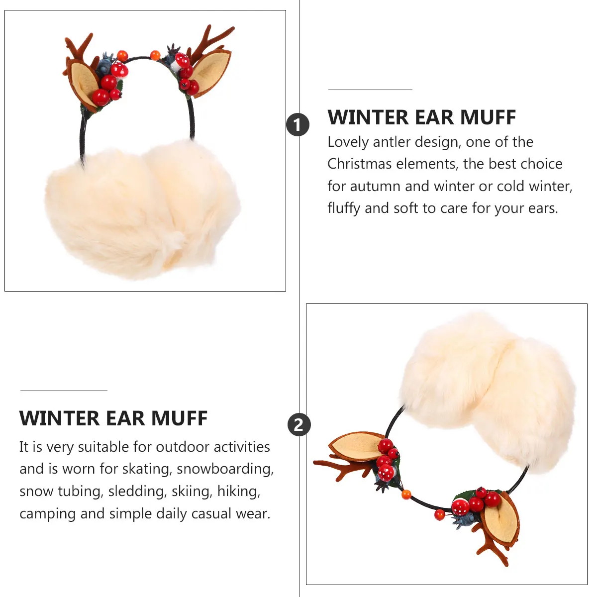 

Christmas Headband Winter Headbands for Women Ear Covers Muffs Warmers Accessories Earmuff