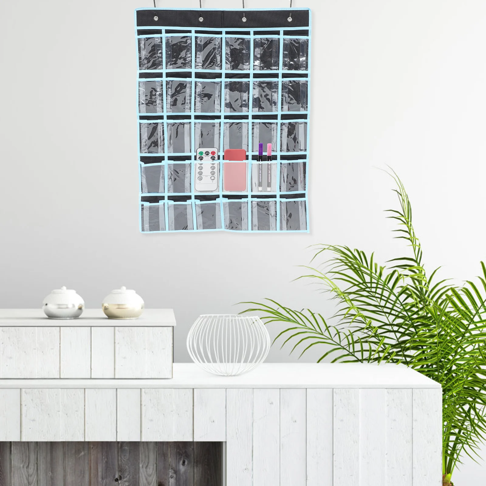 

Cell Phone Pouches Classroom Storage Bag Foldable Multi Grid ganizer Pocket Chart School Supplies Hanging Jewelry Bins