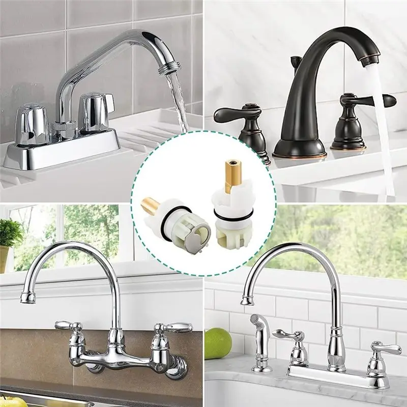 ABWR-RP25513 Faucet Stem Assembly Replacement Kit For Two Handle Faucet Repair Kit With Cartridge RP4993 Seats Springs,2 Pack