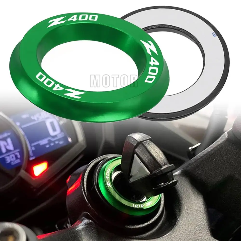 

2021 Motorcycle Ignition Switch Cover Ring CNC Accessories For Kawasaki NINJA400 Z400 Z NINJA 400 2017 2018 2019 2020 2021 2022