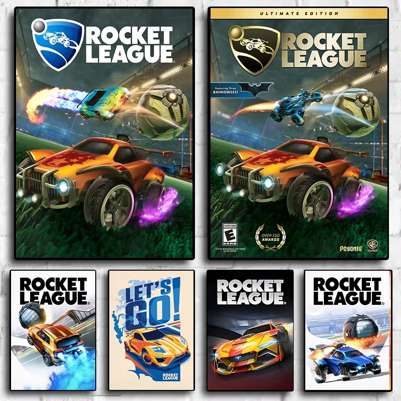 

Rocket League Game Poster Neon Video Game Canvas Painting Wall Art Picture for Modern Boy Room Living Room Home Decor Cuadros