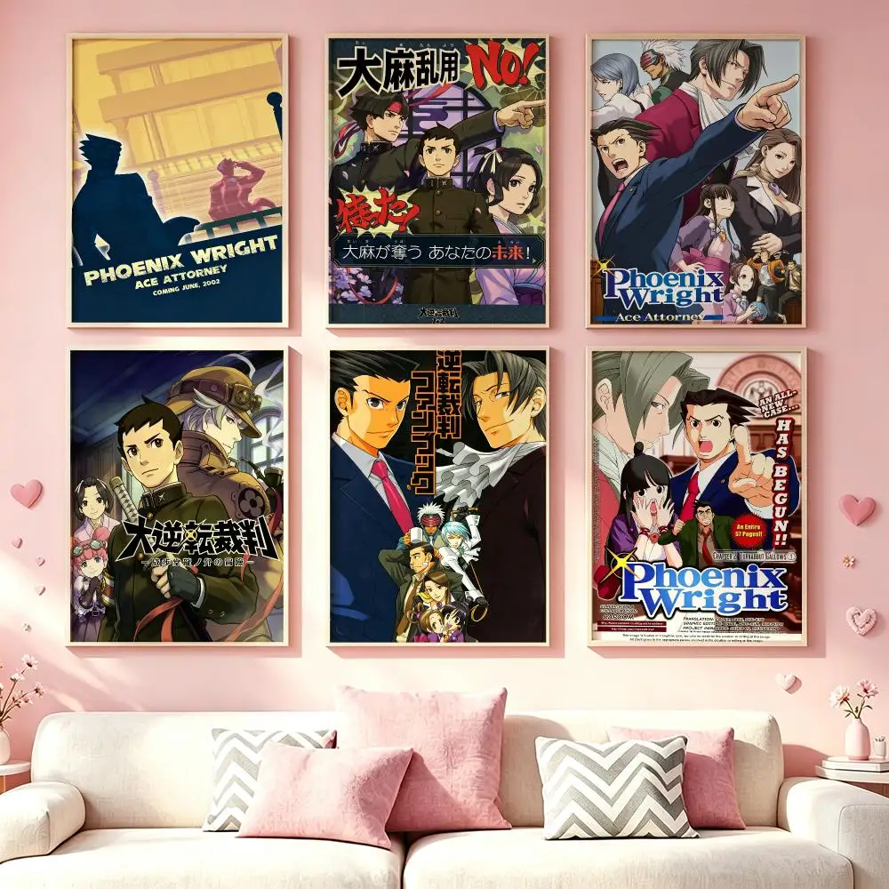Game Ace Attorney Poster Poster HD Printing Dreamy Style Wall Art Home Decor For Living Room Bedroom Gift Giving