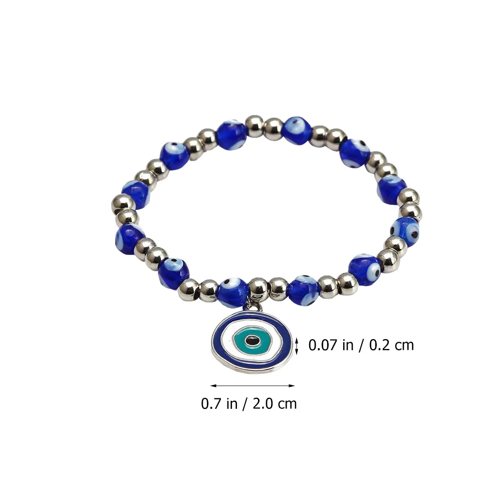 

2Pcs Girl Gifts Exquisite Blue Eye Bracelet Stylish Alloy Jewelry Accessory for Students Evil Eye Bracelet Woman Bracelets