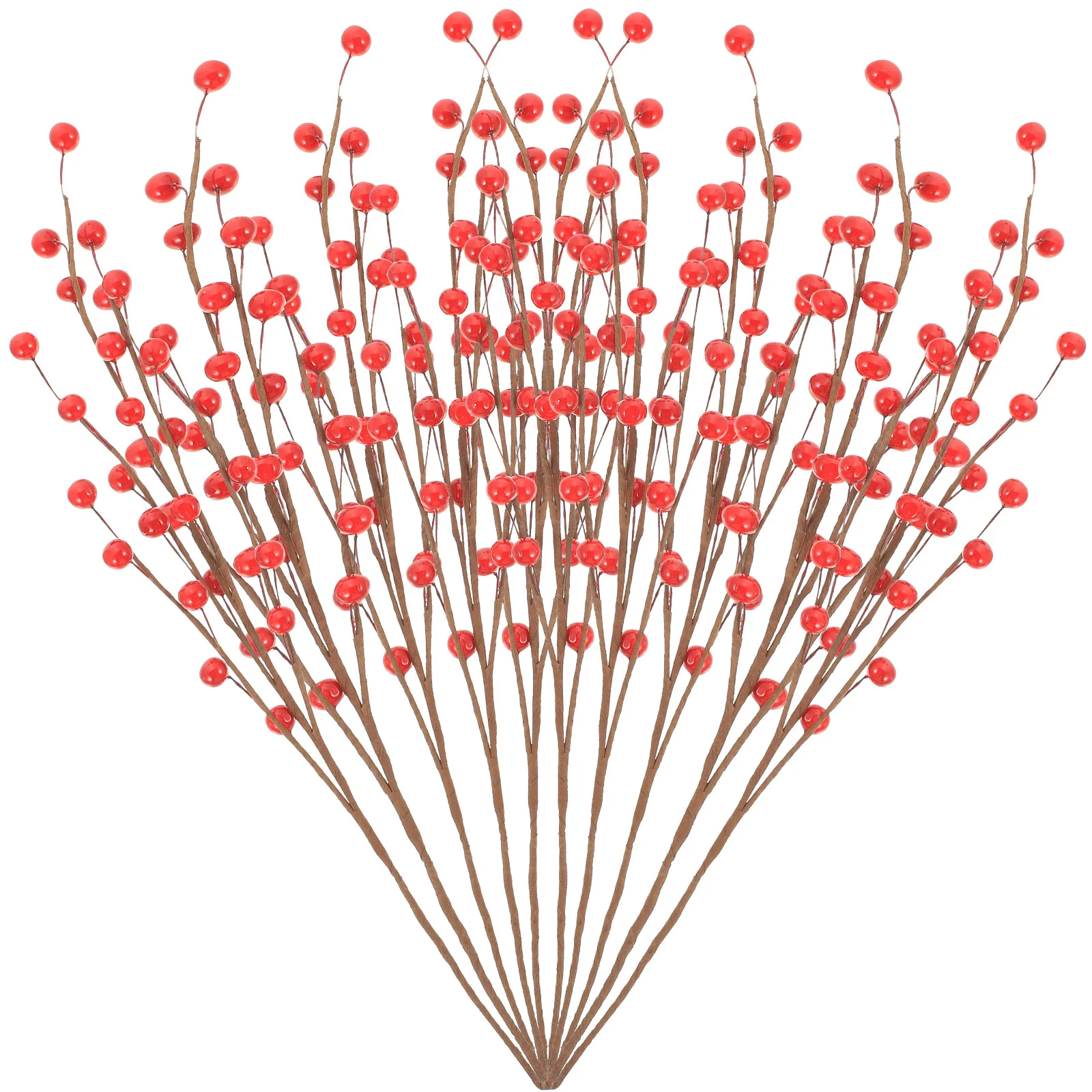 

10Pcs Simulation Red Berry Branch Artificial Xmas Decoration Christmas Tree Picks DIY Wedding Party Floral Arrangement