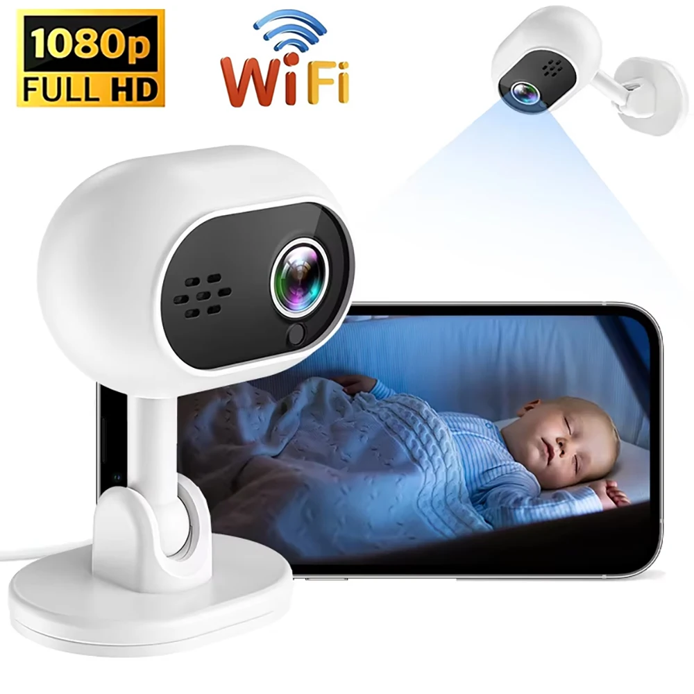 1080P 2.4G WiFi Cameras Wireless Security Surveillance Camera Indoor IP Camera AI Human Tracking Two-way Audio HD Baby Monitor