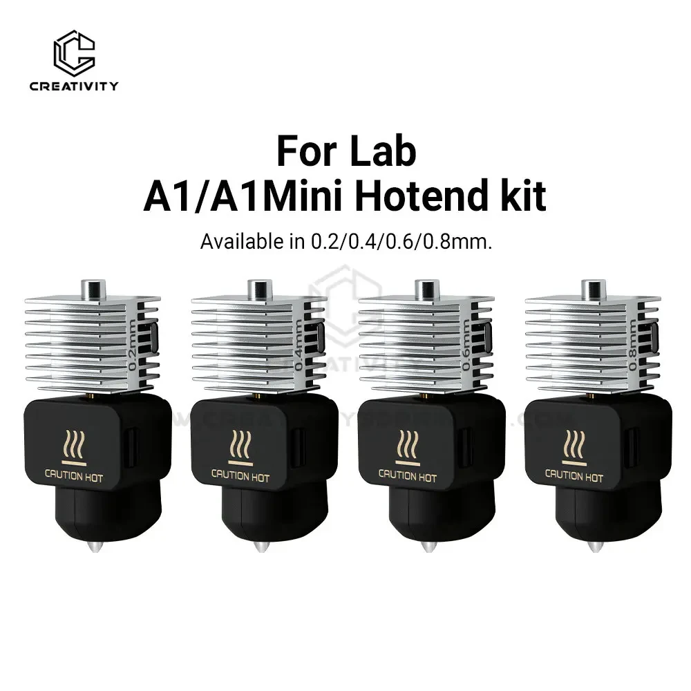 

For Lab A1/A1 Mini Assembly Hotend Kit 0.2/0.4/0.6/0.8MM Integrated Nozzle For Bamboo Lab A1/A1 mini 3D Printer Part ﻿