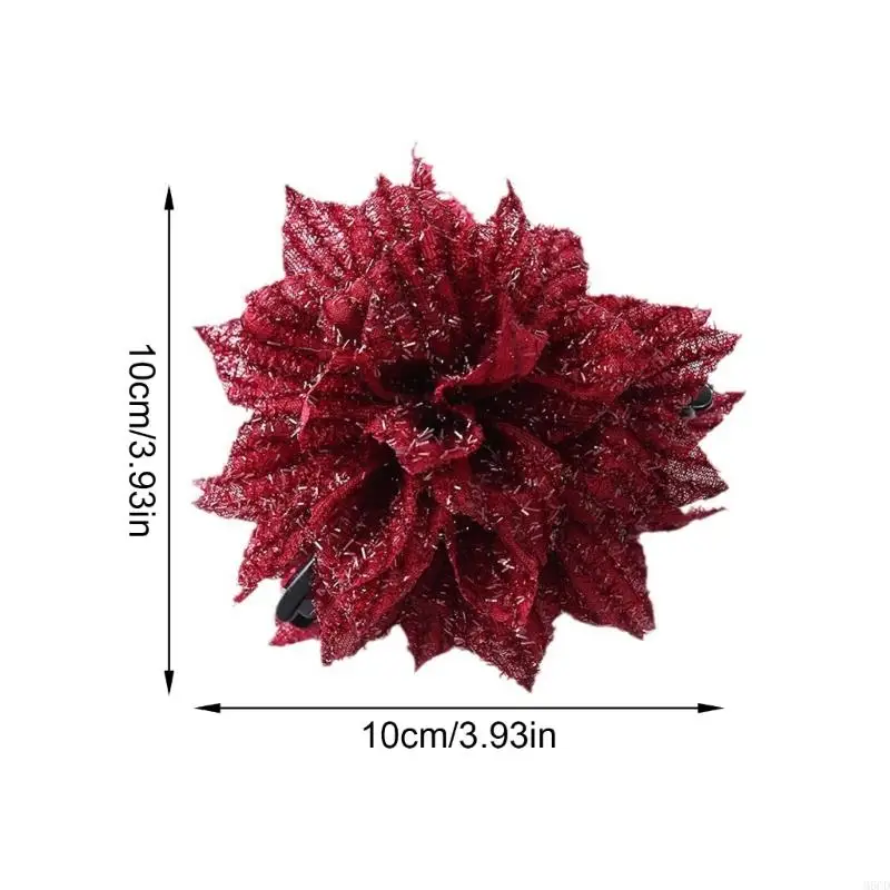 M6CD Elegant Floral Hair Claw Clip Multi Hairpin For Ponytails Buns And Braids