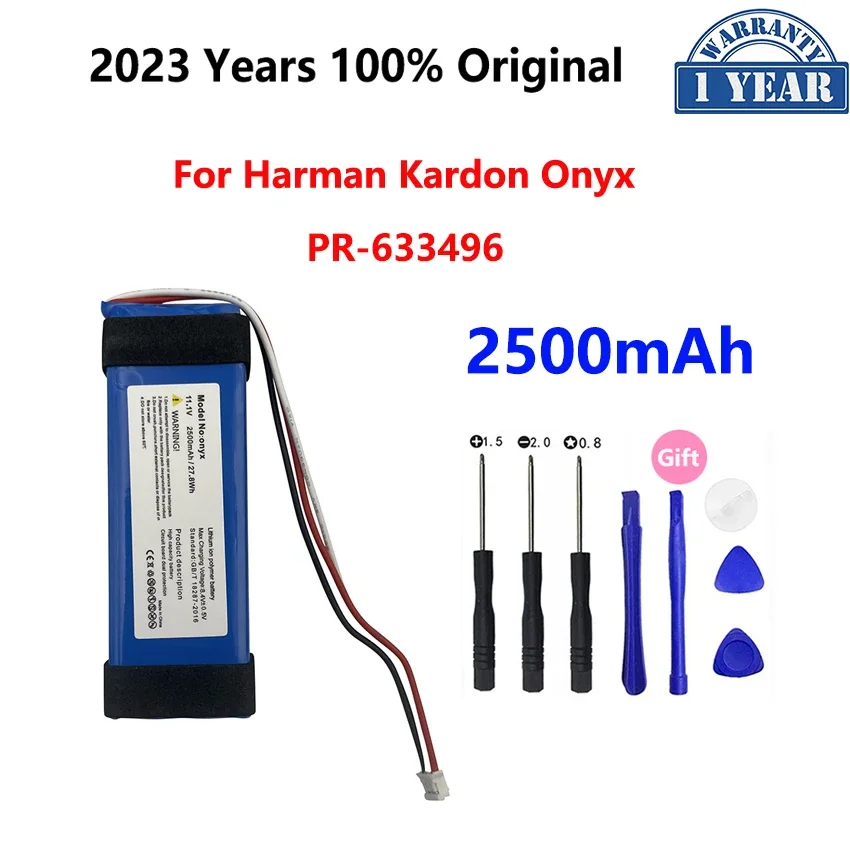 

100% Original 2500mAh Replacement Battery For JBL Harman Kardon Onyx HKOnyx Speaker PR-633496 Bateria Batteries