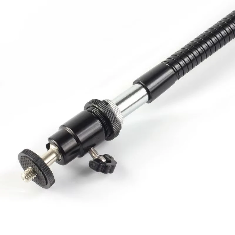 Kamera lengan ajaib kepala bola Mini, 1/4 inci sekrup, lengan ajaib, kamera makro, braket fleksibel Panel LED, untuk kamera tripod, benang 1/4-20, lengan sepatu panas