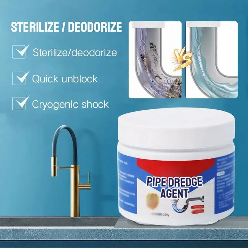 Strong Drain Cleaners, Pipe Dredging Agent, Kitchen Water Piping, Sewer Toilet, Closes Tool, Cleaning Deodorant Chemicals