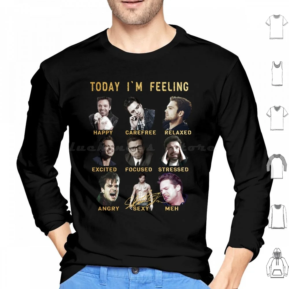 

Stan-Funny Feelings-Bucky Barnes-Gold Edition Толстовки с длинным рукавом Stan Stan Art Stan Funny Stan Signature Bucky Barnes