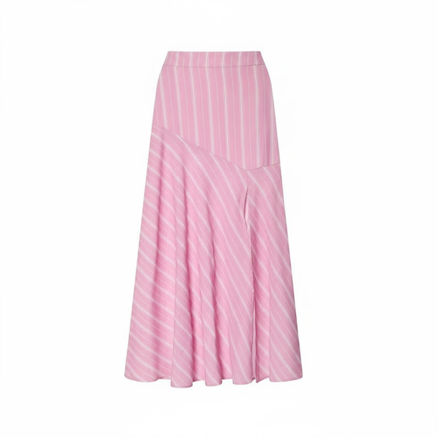 CH Logo Embroidered Striped Two Piece Set Women Long Sleeve Shirt Midi Skirt Soft Sweet Casual Daily Outfit image 2